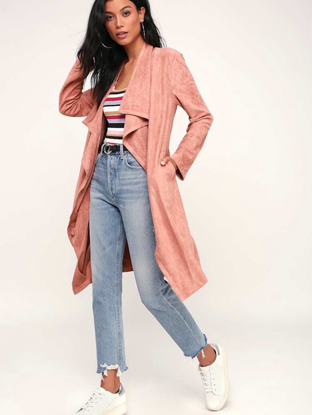 Lulu's Pink Suede Jacket